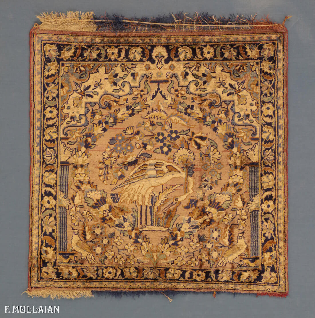 Antique Persian Kashan Silk Rug n°:89425723